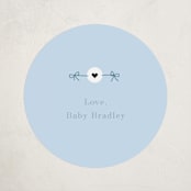 "Mom Era" - Baby Shower Stickers in Aqua by Baumbirdy - Close-Up