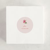 "Romantic Roses" - Baby Shower Stickers in Blush by Teju Reval - For Scale