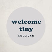 "Tiny Human" - Baby Shower Stickers in Whale by Corinne Malesic - Close-Up