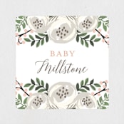 "Storybook Stack" - Baby Shower Stickers in Peony by Lehan Veenker - Close-Up