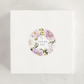 "Floral Wisp" - Baby Shower Stickers in Lavender by Susan Moyal - For Scale