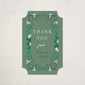 "Illuminated Storybook" - Baby Shower Stickers in Evergreen by Alethea and Ruth - Close-Up