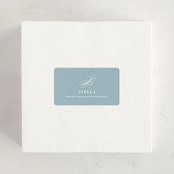 "Polished" - Baby Shower Stickers in Powder Blue by Jennifer Postorino - For Scale