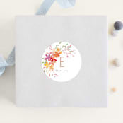 "Botanical Sip n See" - Baby Shower Stickers in Vibrant by Itsy Belle Studio - For Scale