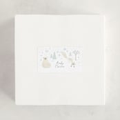 "Arctic friends" - Baby Shower Stickers in Seafoam by Jennifer Wick - For Scale