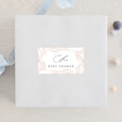 "charmed" - Baby Shower Stickers in Blush by Nicoletta Savod - For Scale