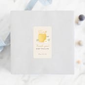 "Little Honey" - Baby Shower Stickers in Greige by Itsy Belle Studio - For Scale