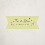 "Blooming Garden" - Baby Shower Stickers in Citrus by Pati Cascino - Close-Up
