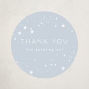 "Simple Moon" - Baby Shower Stickers in Mist by Everett Paper Goods - Close-Up