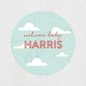 "Cute Camper" - Baby Shower Stickers in Ruby by Olivia Raufman - Close-Up