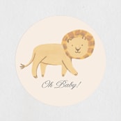 "Safari Dreams" - Baby Shower Stickers in Sunshine by Teju Reval - Close-Up