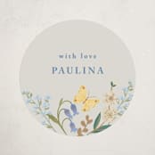 "Baby Flora" - Baby Shower Stickers in Sky by Petra Kern - Close-Up