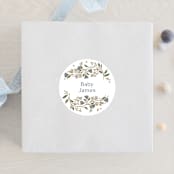 "Baby Vines" - Baby Shower Stickers in Sky by Alethea and Ruth - For Scale