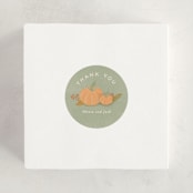 "Little Pumpkin" - Baby Shower Stickers in Latte by Creo Study - For Scale