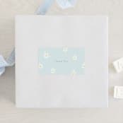 "Daisies" - Baby Shower Stickers in Baby Blue by Ani Somi - For Scale