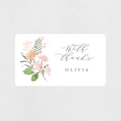 "Cascading Shower" - Baby Shower Stickers in Sage by Jennifer Wick - Close-Up