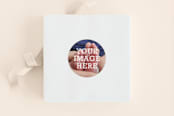 "The Big Picture" - Baby Shower Stickers in Ivory by Minted - For Scale