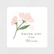 "Freshly cut flowers" - Baby Shower Stickers in Dusty Rose by Jennifer Wick - Close-Up
