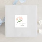 "Freshly cut flowers" - Baby Shower Stickers in Dusty Rose by Jennifer Wick - For Scale