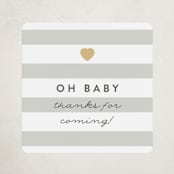 "Mod Baby" - Baby Shower Stickers in Pebble by Robert and Stella - Close-Up