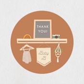 "scandi boho" - Baby Shower Stickers in Terracotta by Itsy Belle Studio - Close-Up