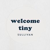 "Tiny Human" - Baby Shower Stickers in Whale by Corinne Malesic - Close-Up