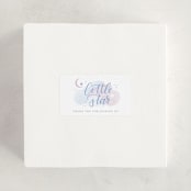 "Little Star" - Baby Shower Stickers in Hydrangea by Itsy Belle Studio - For Scale
