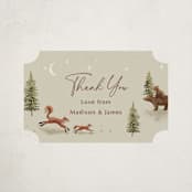 "Forest Adventure" - Baby Shower Stickers in Olive by Elly - Close-Up