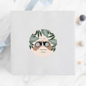"Adventure on the horizon" - Baby Shower Stickers in Latte by Alethea and Ruth - For Scale