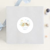 "Little pups" - Baby Shower Stickers in Mint by Jennifer Wick - For Scale
