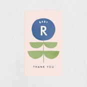 "Bold Blossom" - Baby Shower Stickers in Bluebell by Lehan Veenker - Close-Up