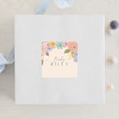 "Petite Garden" - Baby Shower Stickers in Flamingo by Jennifer Wick - For Scale