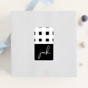 "Just Me" - Baby Shower Stickers in Midnight by Lehan Veenker - For Scale