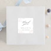 "Timeless" - Baby Shower Stickers in Blush by Nicoletta Savod - For Scale