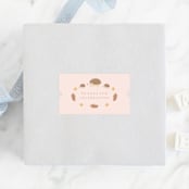 "Baby shower in the forest" - Baby Shower Stickers in Salmon by Sabrin Deirani - For Scale