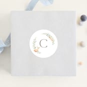 "Woodland" - Baby Shower Stickers in Greige by Itsy Belle Studio - For Scale