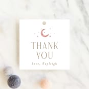 "Stardust" - Baby Shower Favor Tags in Petal by Melanie Kosuge - Front