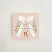 "Ribbon In Bloom" - Baby Shower Favor Tags in Petal by Elly - Front