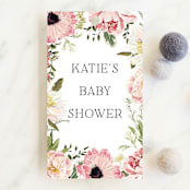 "Timeless Blooms" - Baby Shower Favor Tags in Peony by Susan Moyal - Front
