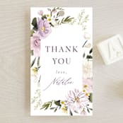 "Floral Wisp" - Baby Shower Favor Tags in Lavender by Susan Moyal - Front