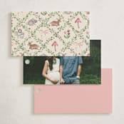 "Trellis" - Baby Shower Favor Tags in Mulberry by Sarah Knight - Back of Tag Options