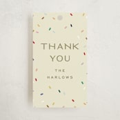 "tiny bold sprinkles" - Baby Shower Favor Tags in Cream by Ellen Schlegelmilch - Front