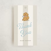 "Preppy Pup" - Baby Shower Favor Tags in Bluebird by Susan Zinader - Front