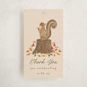 "Nuts for Baby" - Baby Shower Favor Tags in Pumpkin by Jackie Crawford - Front