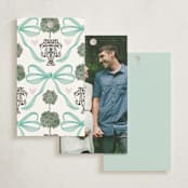 "Tiny Topiary" - Baby Shower Favor Tags in Aquamarine by Jackie Crawford - Back of Tag Options