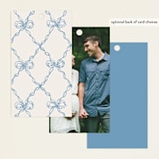 "ribbon bow drawing" - Baby Shower Favor Tags in Dusty Blue by Cass Loh - Back of Tag Options