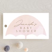 "gilded shower" - Baby Shower Favor Tags in Rose by Phrosné Barwood - Front