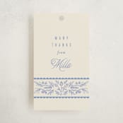 "Bloomy Baby" - Baby Shower Favor Tags in Cobalt by Ana Sharpe - Front