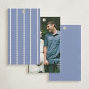 "Bloomy Baby" - Baby Shower Favor Tags in Cobalt by Ana Sharpe - Back of Tag Options
