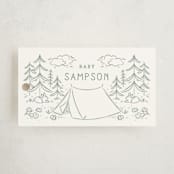 "The Adventure Begins" - Baby Shower Favor Tags in Sage by Kiersten Garner - Front